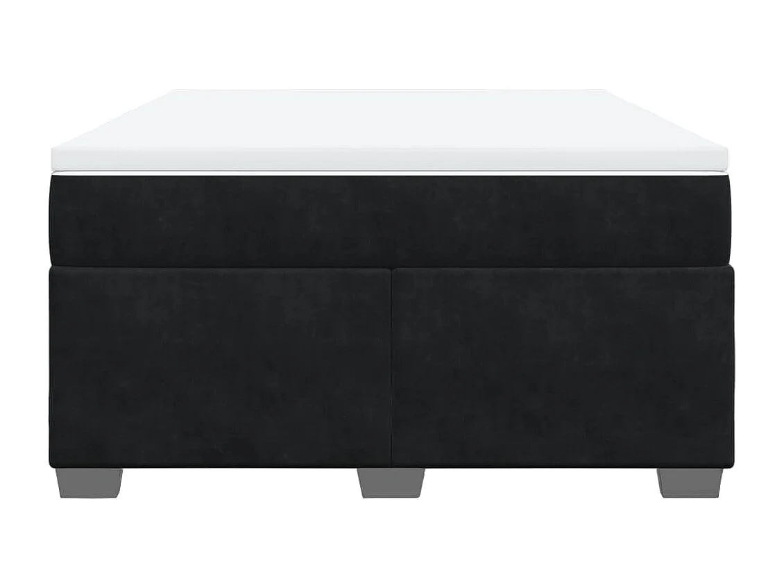 Boxspringbett mit Matratze Schwarz 140x190 cm Samt