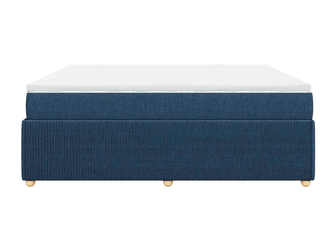 Sommier à lattes de lit avec matelas Bleu 180x200 cm Tissu