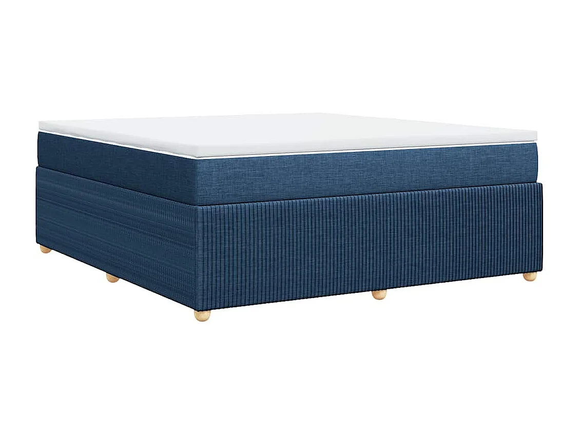 Sommier à lattes de lit avec matelas Bleu 180x200 cm Tissu