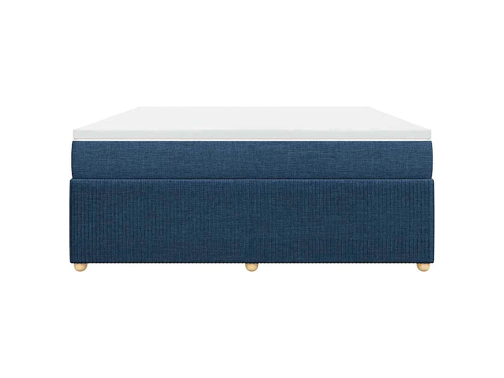 Cama com molas/colchão 180x200 cm tecido azul