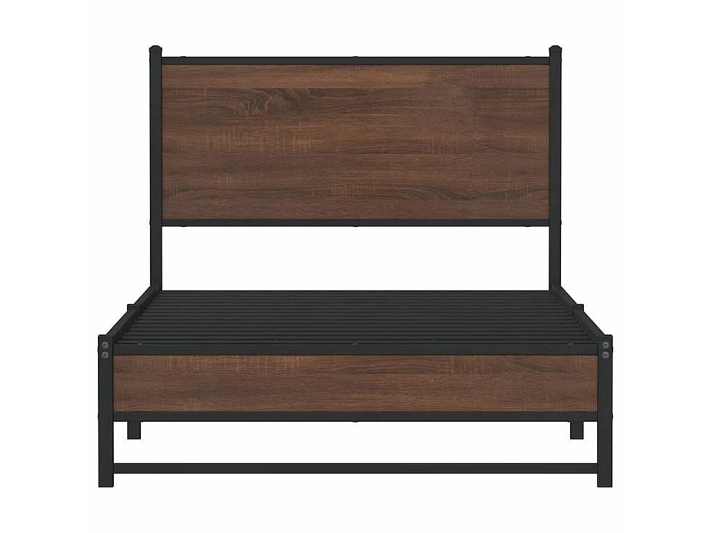 Giroletto senza Materasso in Metallo Rovere Marrone 100x200 cm
