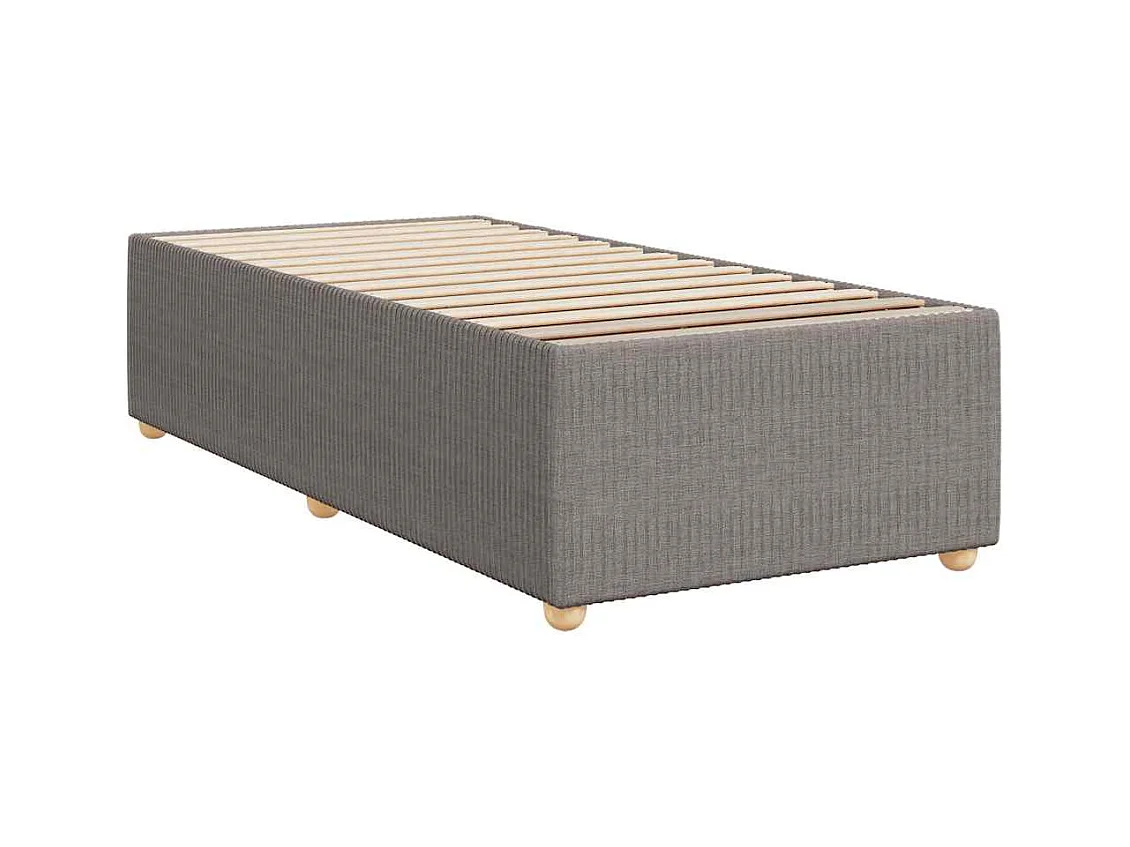 Sommier à lattes de lit avec matelas Taupe 90x190 cm Tissu