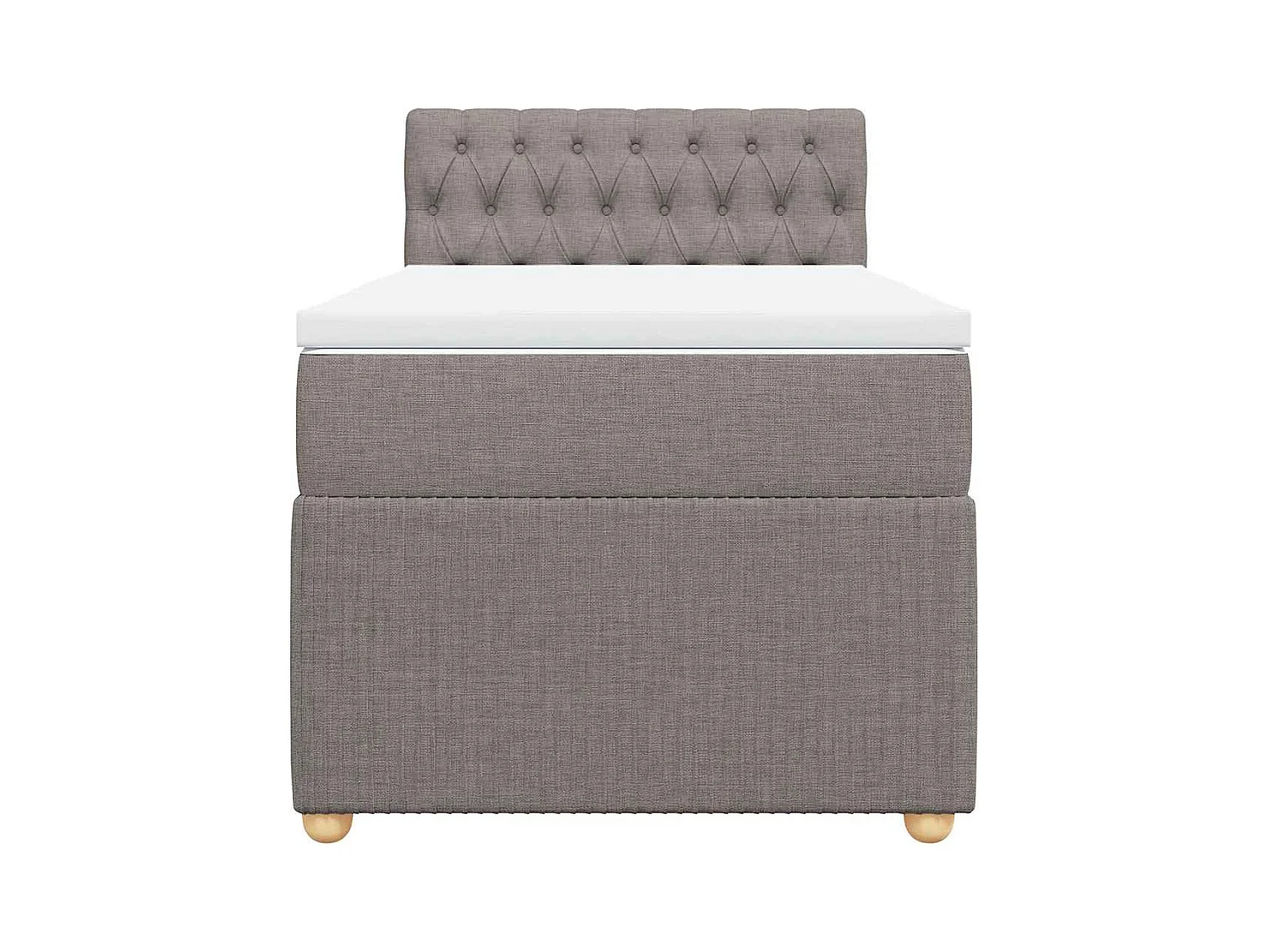 Boxspringbett mit Matratze Taupe 90x190 cm Stoff