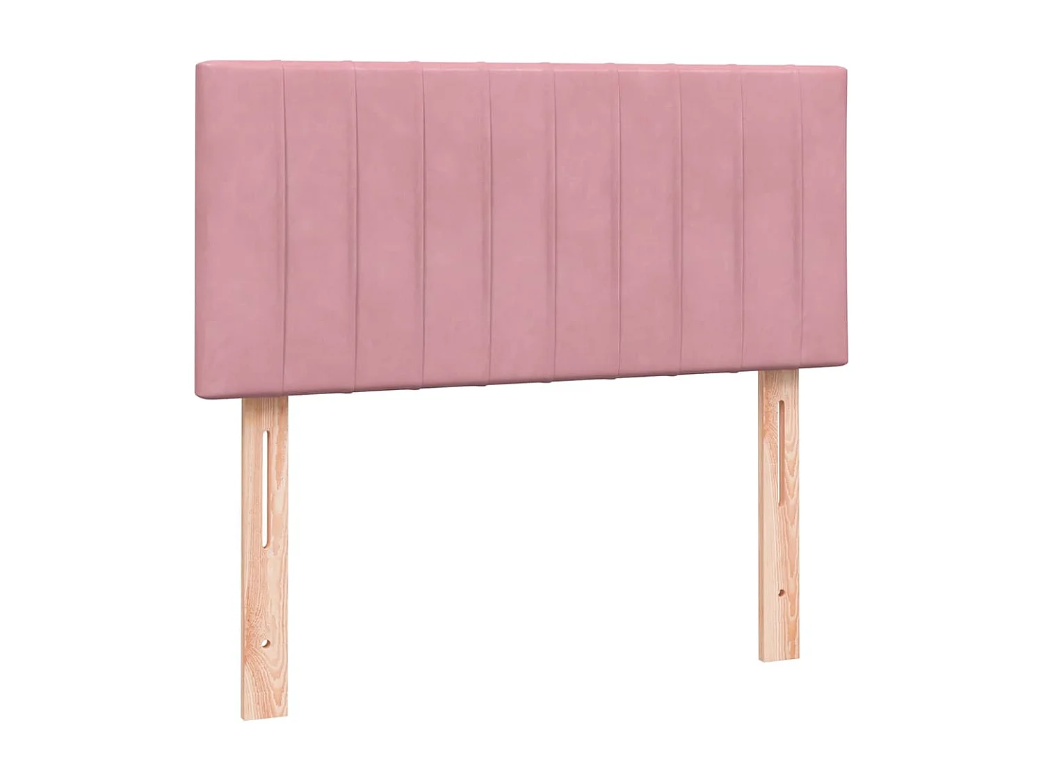 Sommier à lattes de lit avec matelas rose 90x220 cm velours