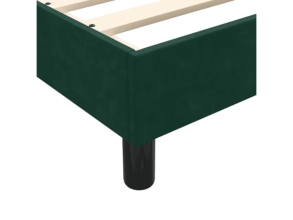 Giroletto a Molle con Materasso Verde Scuro 180x220 cm Velluto