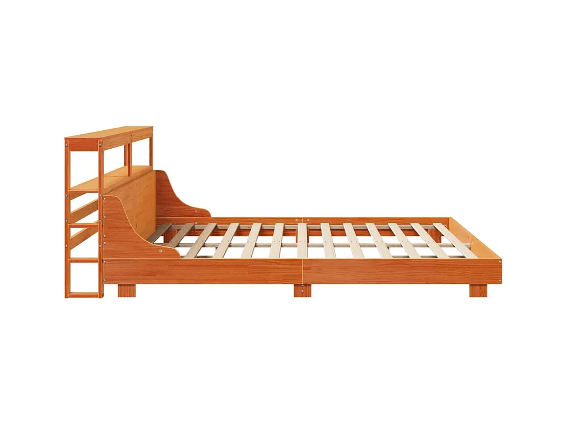 Letto senza Materasso Marrone Cera 180x200 cm in Legno di Pino