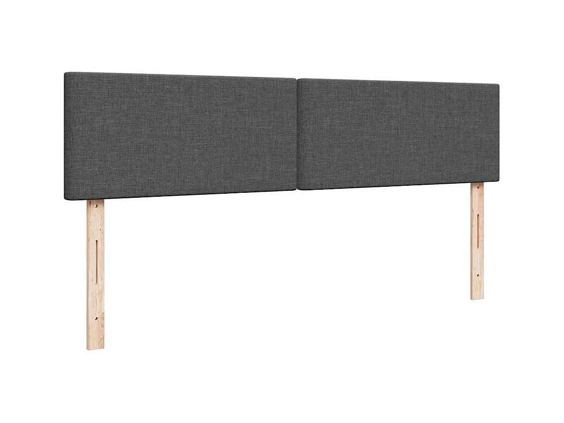 Ottoman-Bett mit Matratzen & LEDs Dunkelgrau 180x200 cm Stoff