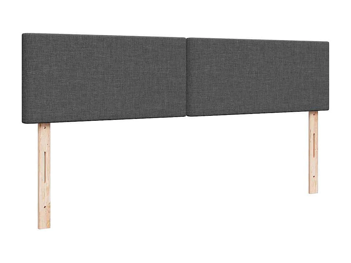 Ottoman bed met matrassen en LED's 180x200cm stof donkergrijs