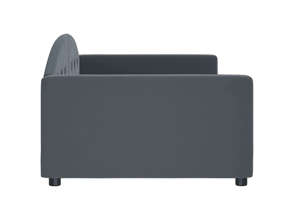 Sofá-cama 100x200 cm veludo cinzento-escuro