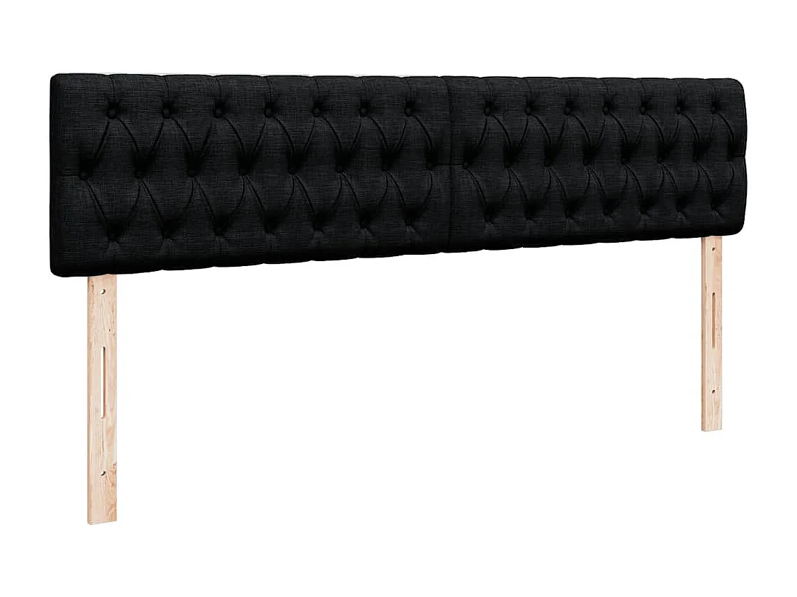 Ottoman-Bett mit Matratzen Schwarz 180x200 cm Stoff