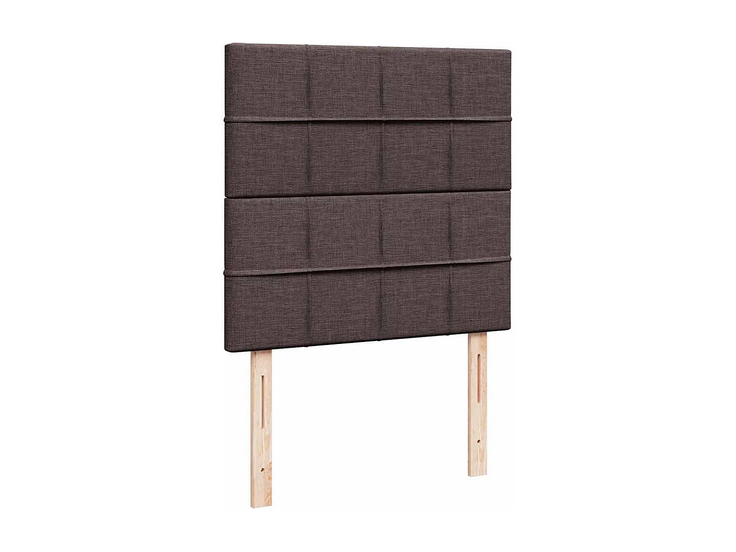 Lit ottoman avec matelas marron foncé 100x200 cm tissu