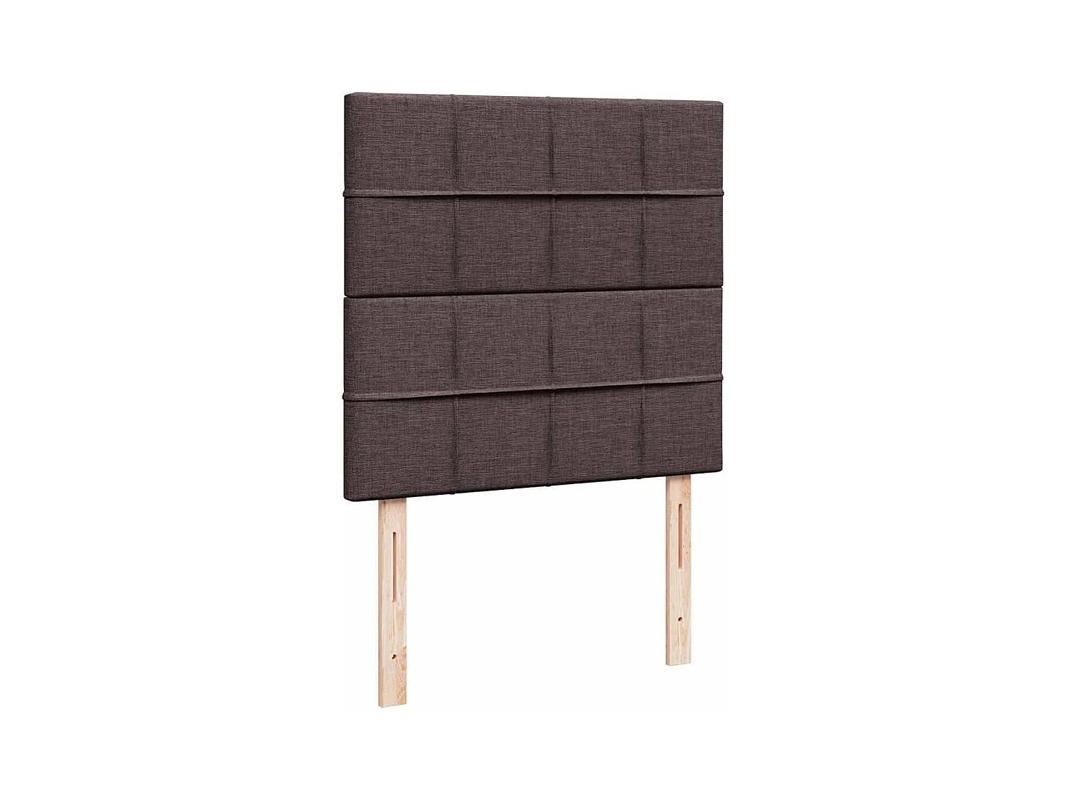 Lit ottoman avec matelas marron foncé 100x200 cm tissu