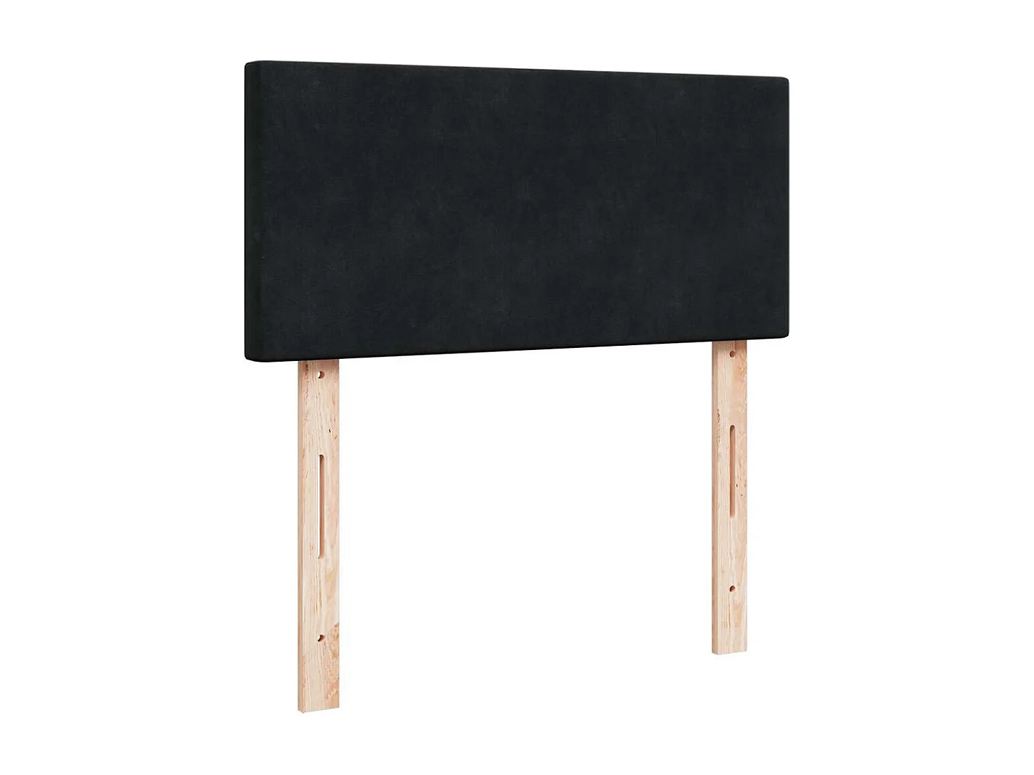 Struttura Letto Pouf con Materassi Nero 160x200 cm in Velluto