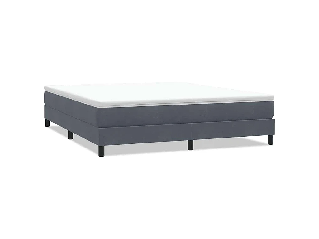 Sommier à lattes de lit sans matelas gris foncé 180x220 cm