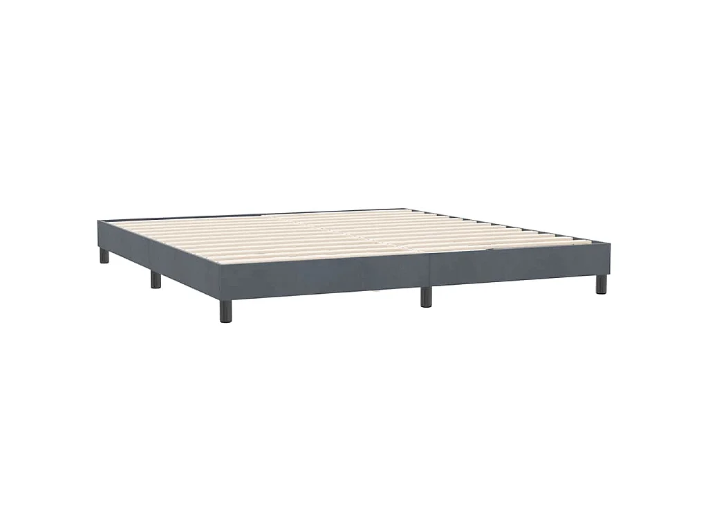 Sommier à lattes de lit sans matelas gris foncé 180x220 cm