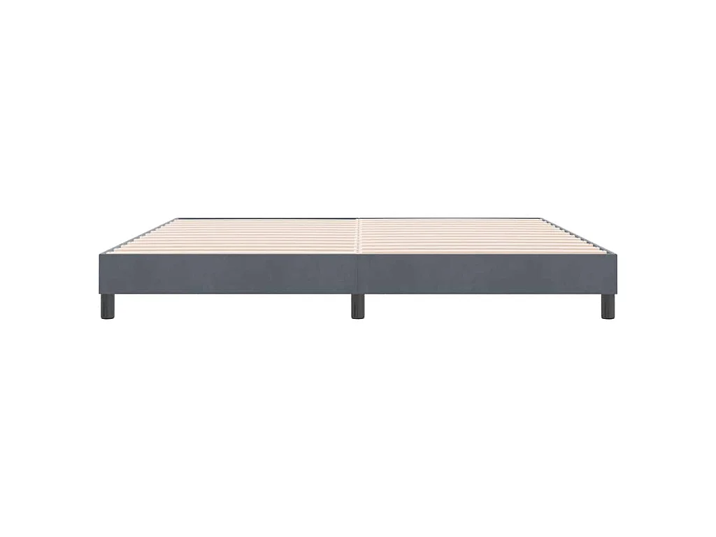 Sommier à lattes de lit sans matelas gris foncé 180x220 cm