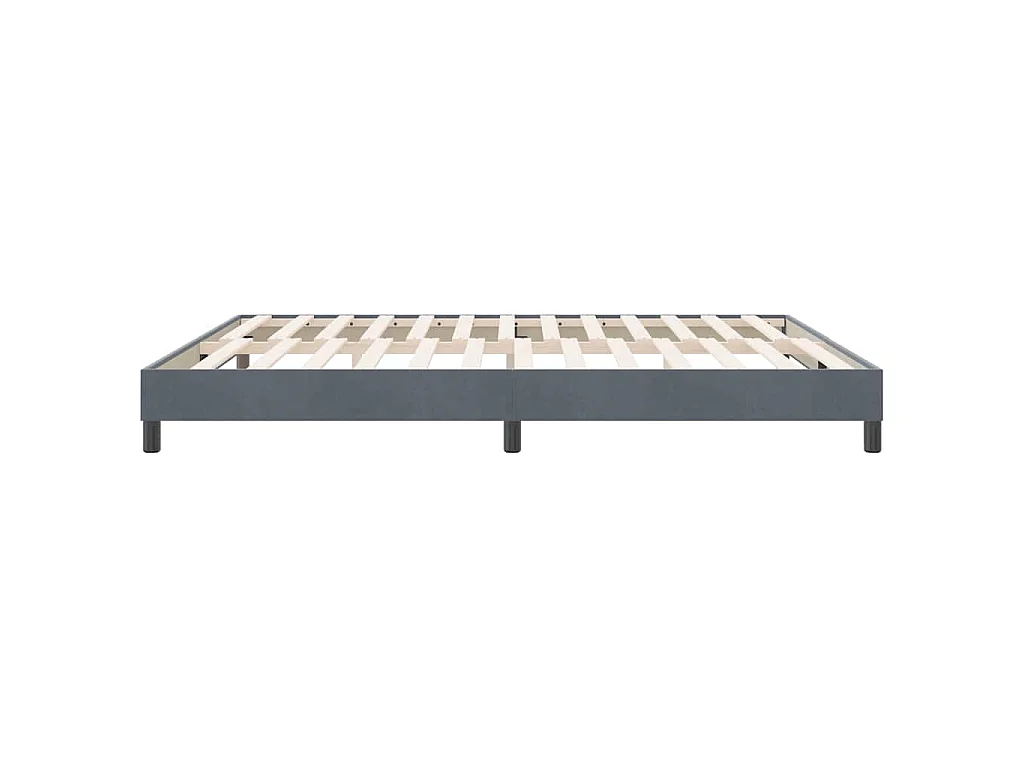 Sommier à lattes de lit sans matelas gris foncé 180x220 cm