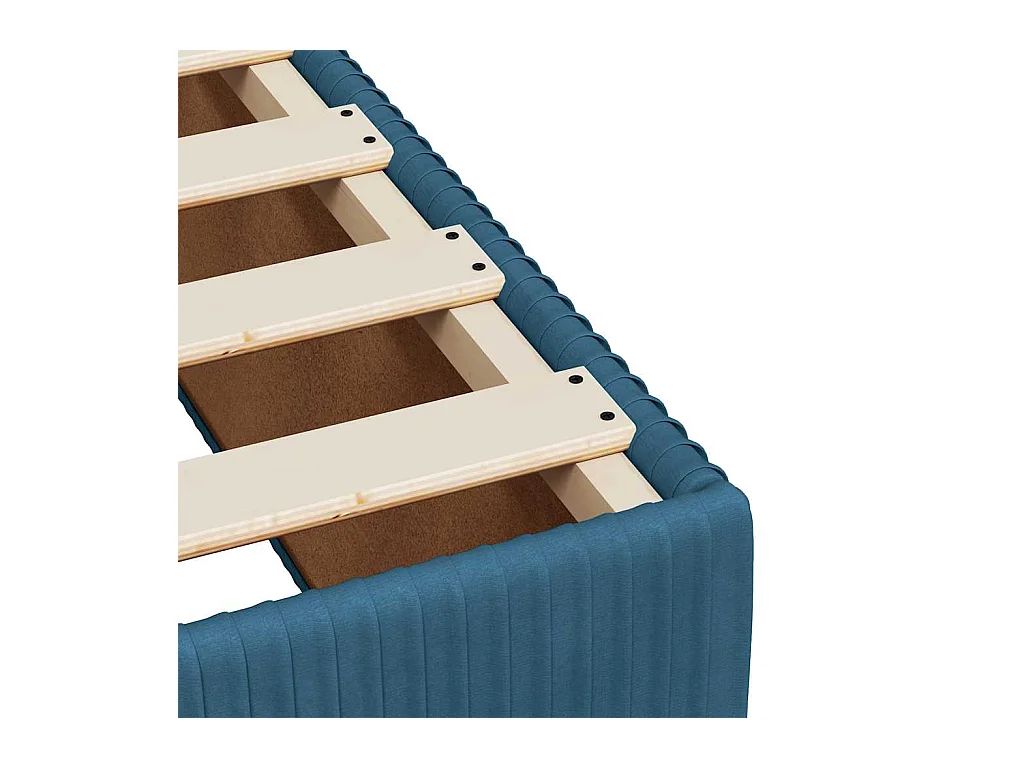 Boxspringbett mit Matratze Dunkelblau 140x200 cm Samt