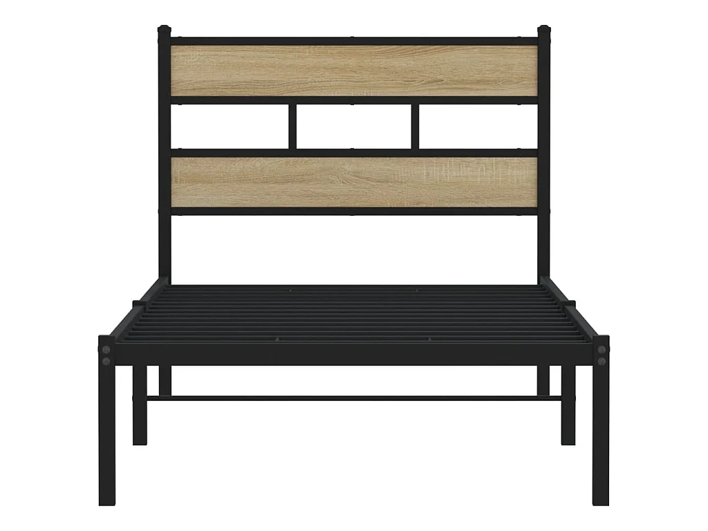 Giroletto senza Materaso in Metallo Rovere Sonoma 100x190 cm