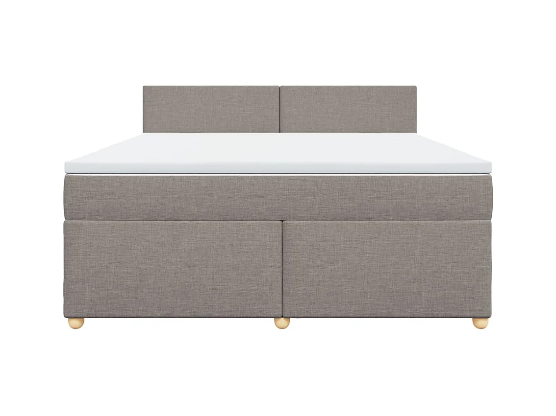 Giroletto a Molle con Materasso Tortora 180x200 cm in Tessuto