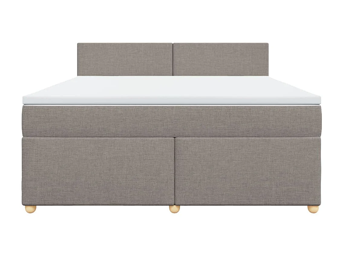 Boxspringbett mit Matratze Taupe 180x200 cm Stoff