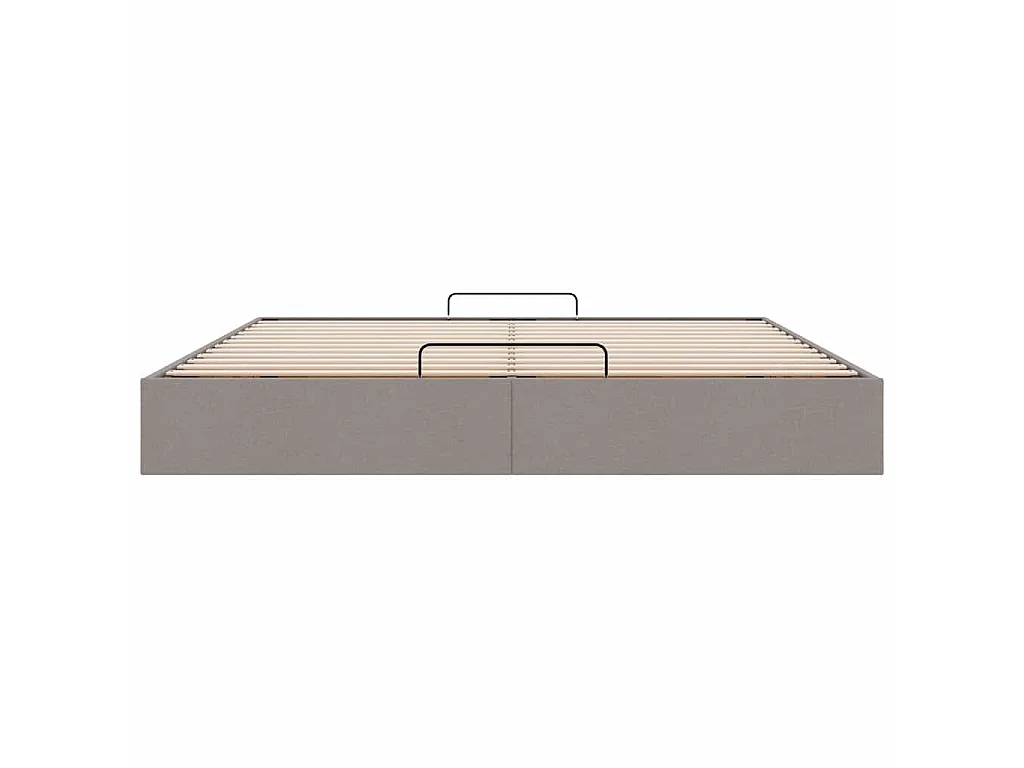 Cadre de lit ottoman sans matelas taupe 160x200 cm tissu