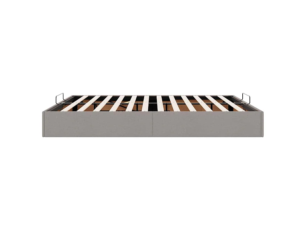 Cadre de lit ottoman sans matelas taupe 160x200 cm tissu