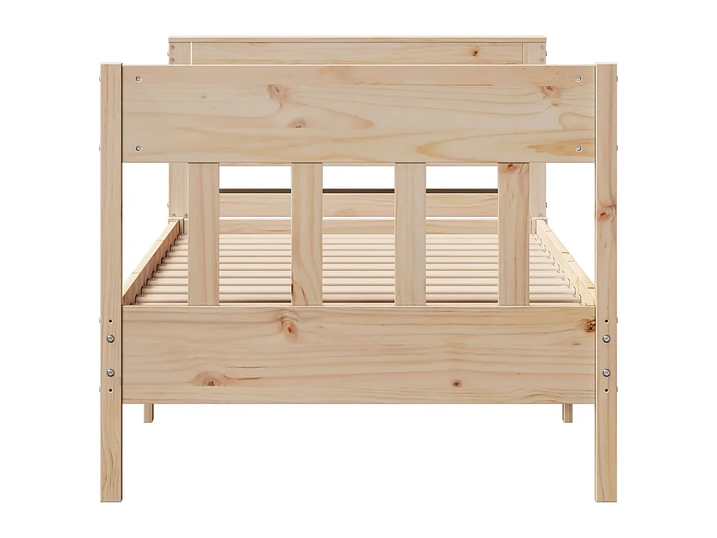 Letto senza Materasso 90x200 cm in Legno Massello di Pino
