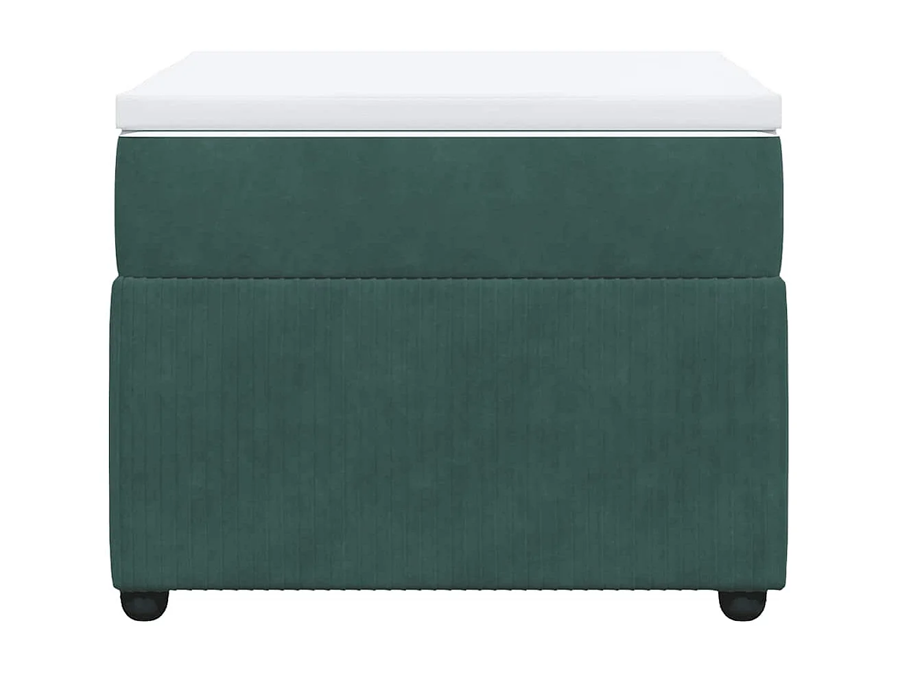 Cama com molas/colchão 90x200 cm veludo verde-escuro