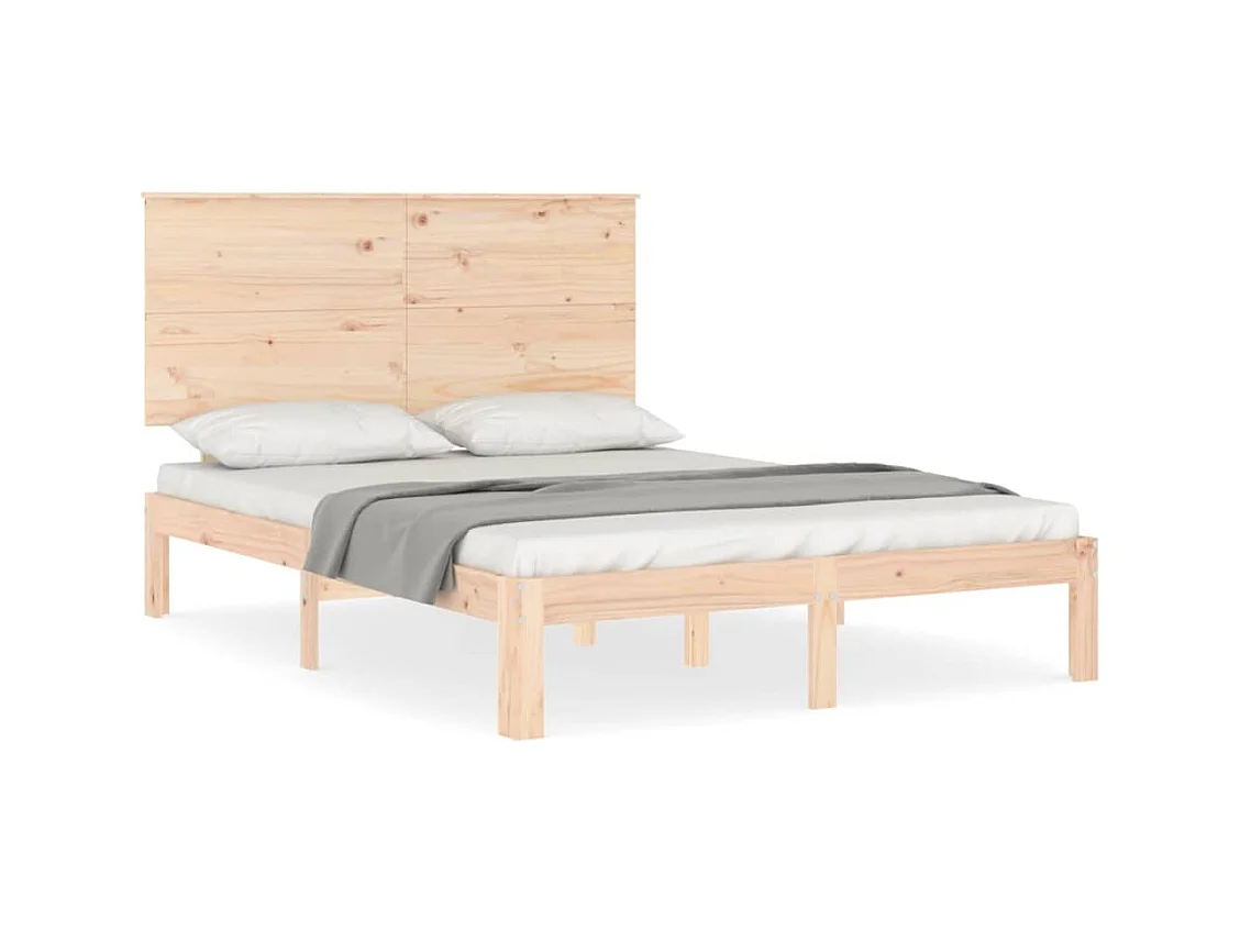 Cadre de lit sans matelas 140x200 cm bois massif de pin