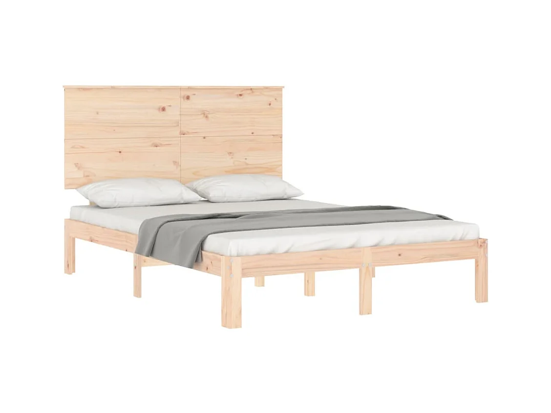 Cadre de lit sans matelas 140x200 cm bois massif de pin