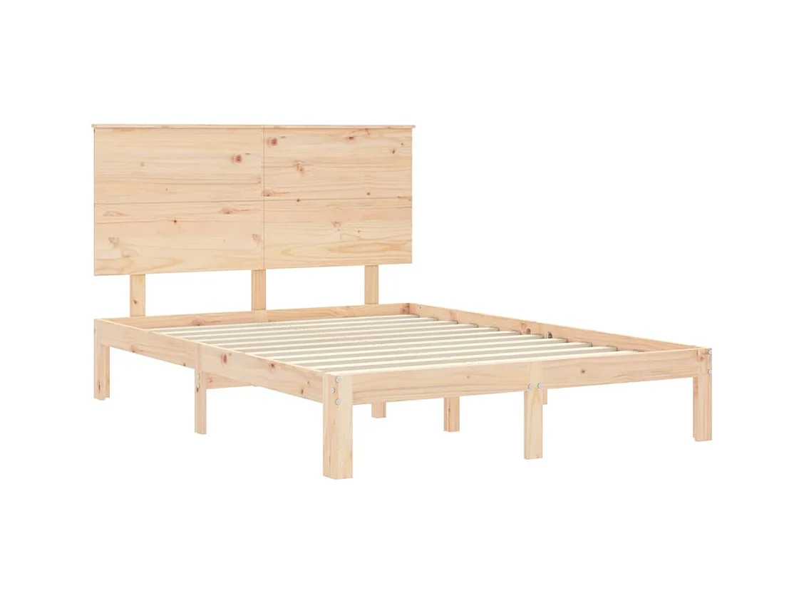 Cadre de lit sans matelas 140x200 cm bois massif de pin