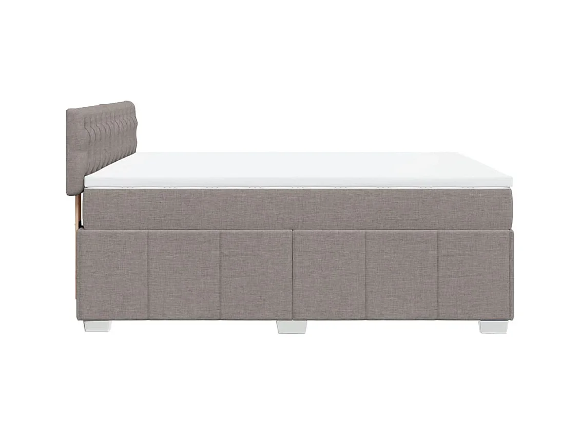 Boxspringbett mit Matratze Taupe 160x200 cm Stoff