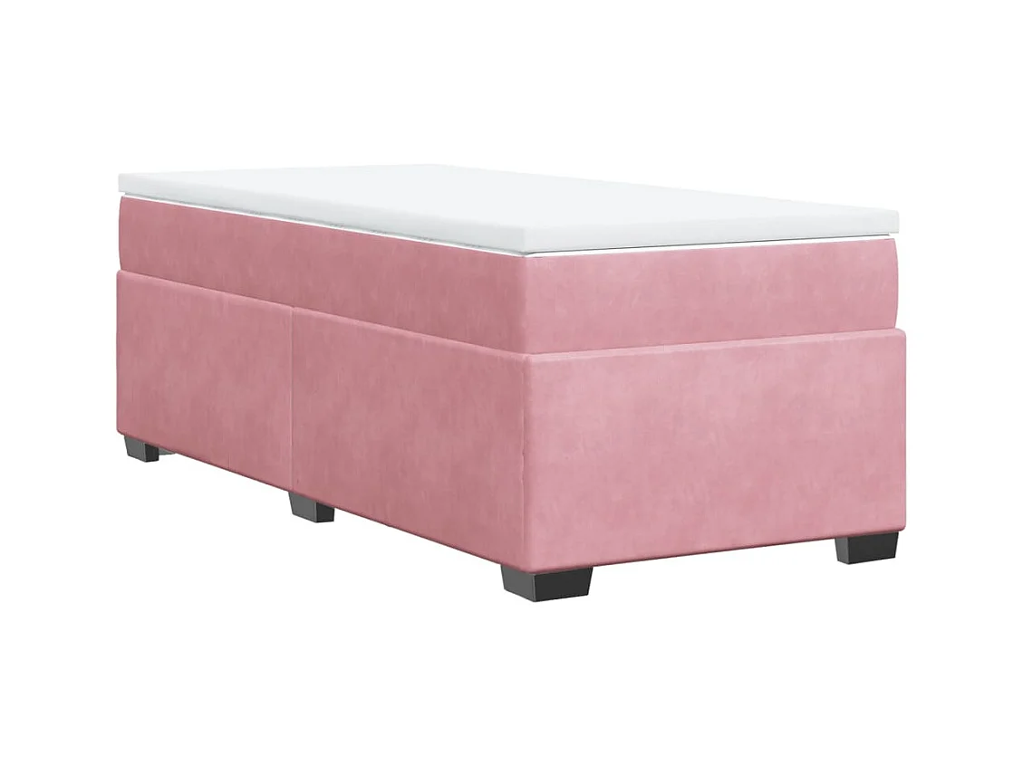 Sommier à lattes de lit avec matelas Rose 100x200 cm Velours