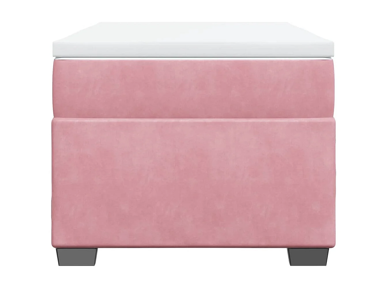 Cama com molas/colchão 100x200 cm veludo rosa