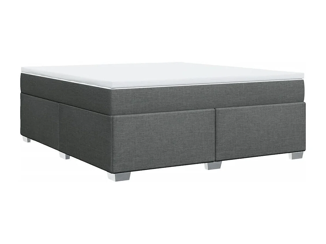 Boxspringbett mit Matratze Dunkelgrau 180x200 cm Stoff