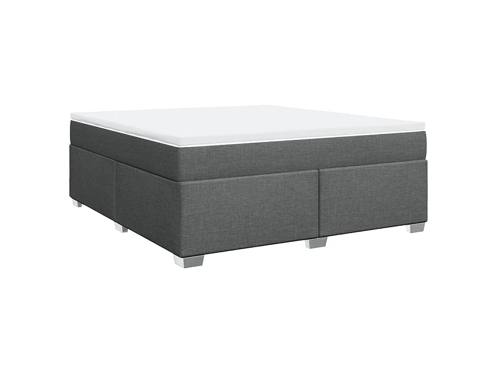 Boxspringbett mit Matratze Dunkelgrau 180x200 cm Stoff