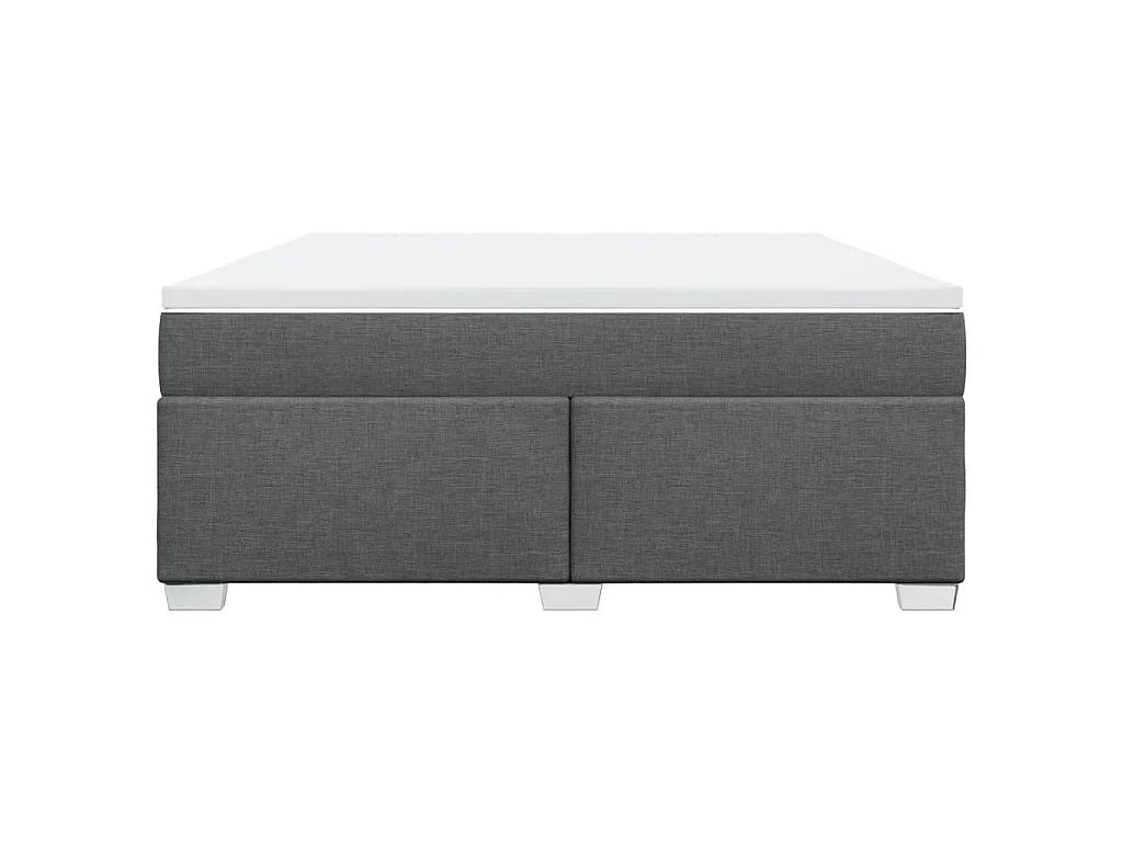Boxspringbett mit Matratze Dunkelgrau 180x200 cm Stoff