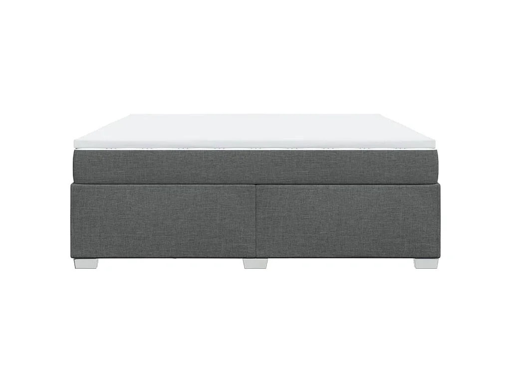 Boxspringbett mit Matratze Dunkelgrau 180x200 cm Stoff