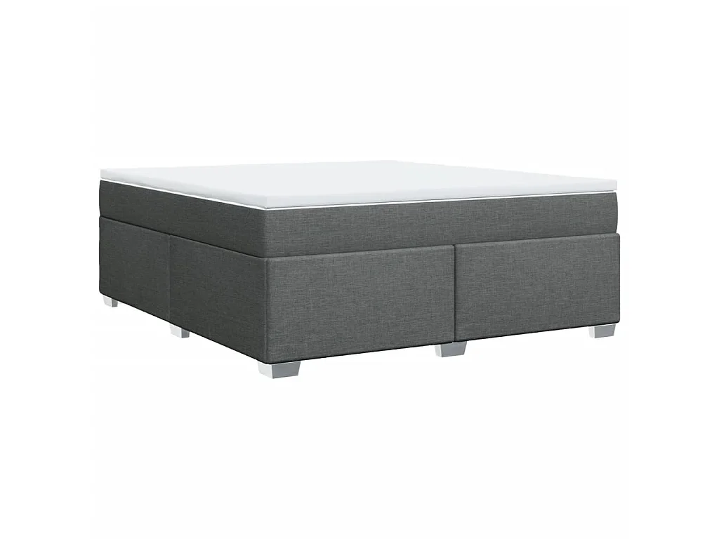 Boxspring met matras stof donkergrijs 180x200 cm