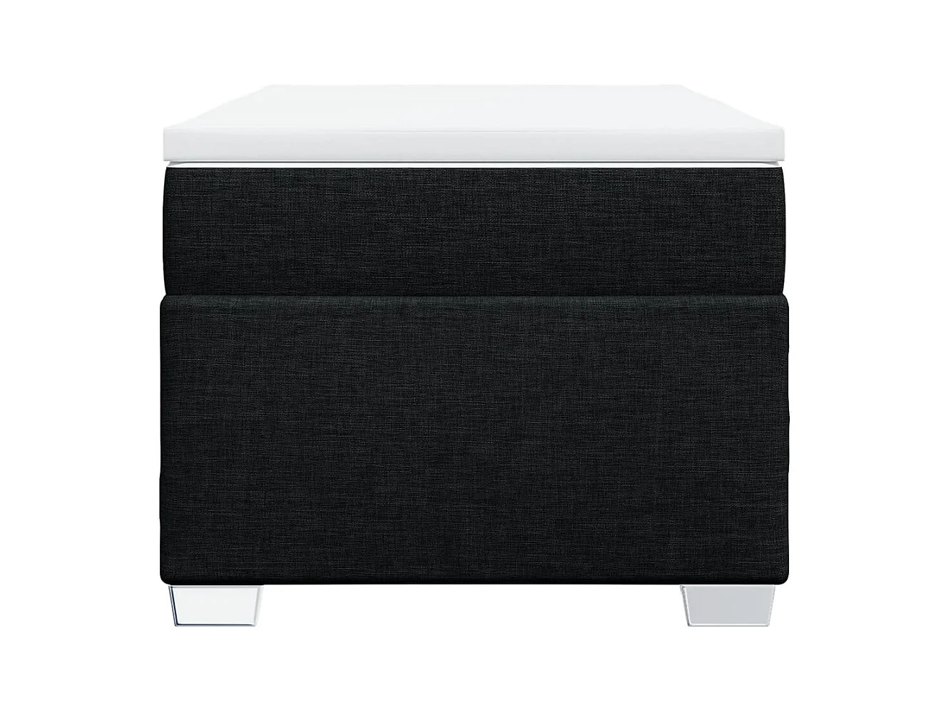 Sommier à lattes de lit avec matelas Noir 90x190 cm Tissu