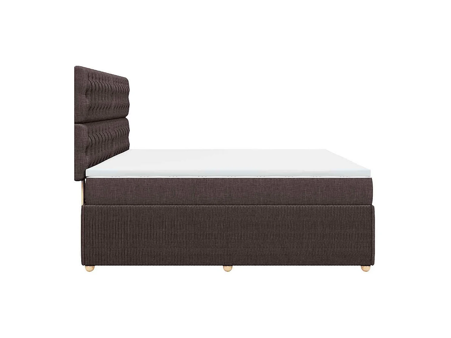 Boxspringbett mit Matratze Dunkelbraun 180x200 cm Stoff