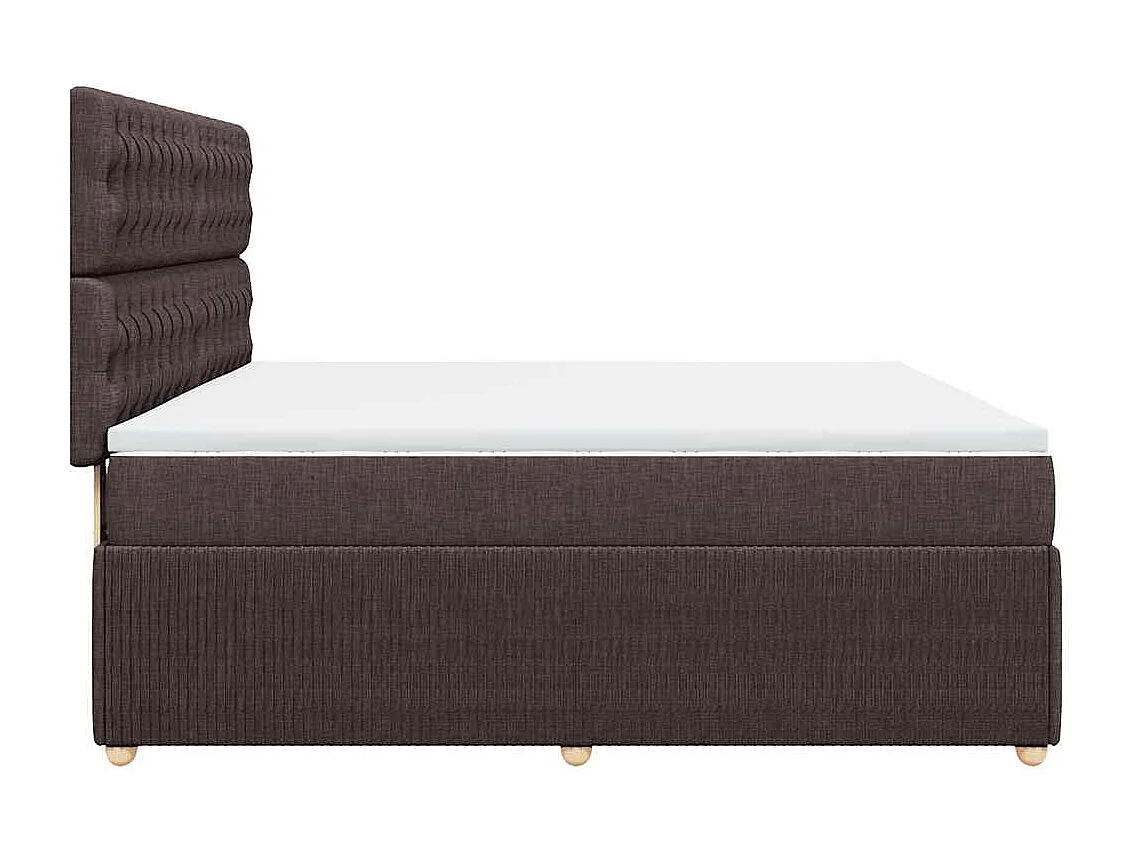 Boxspringbett mit Matratze Dunkelbraun 180x200 cm Stoff