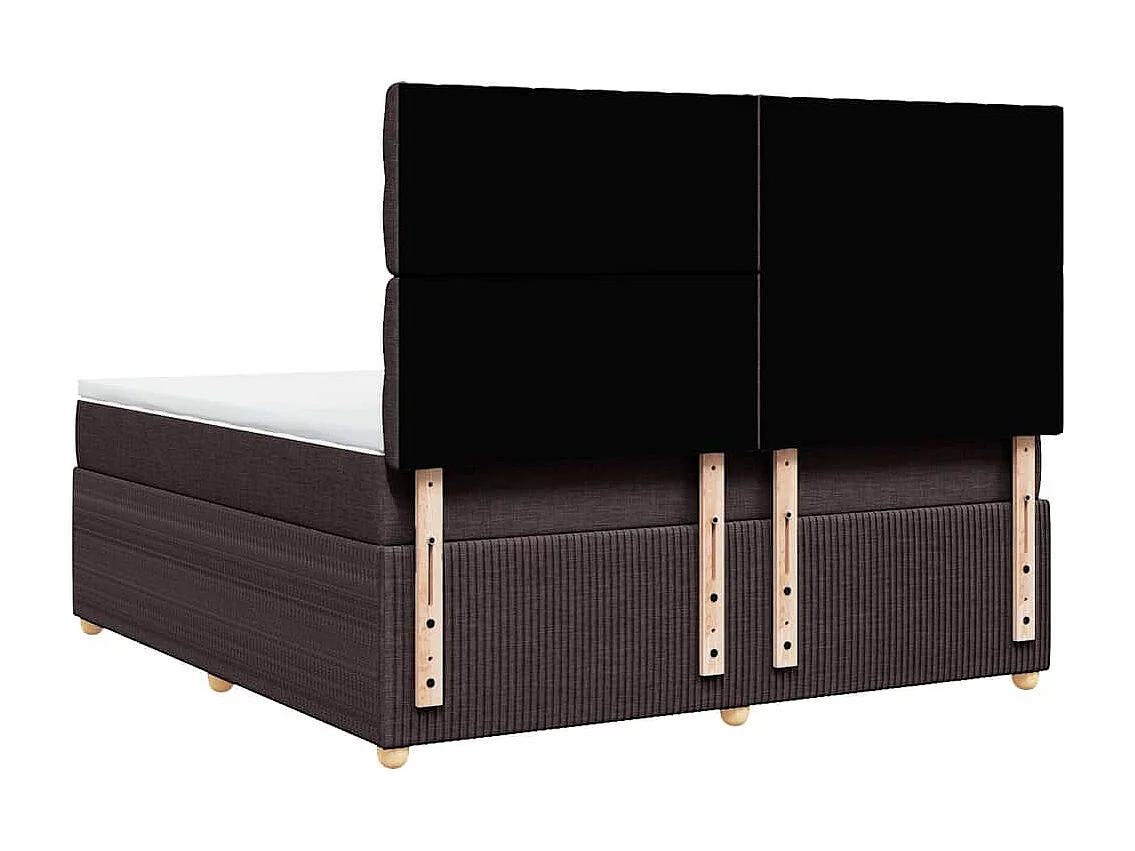 Boxspringbett mit Matratze Dunkelbraun 180x200 cm Stoff