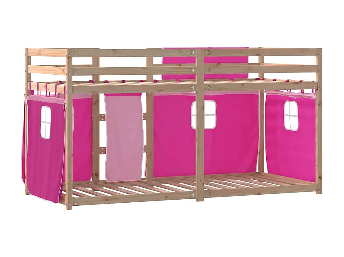 Lit superposé sans matelas 90x200 cm bois de pin massif