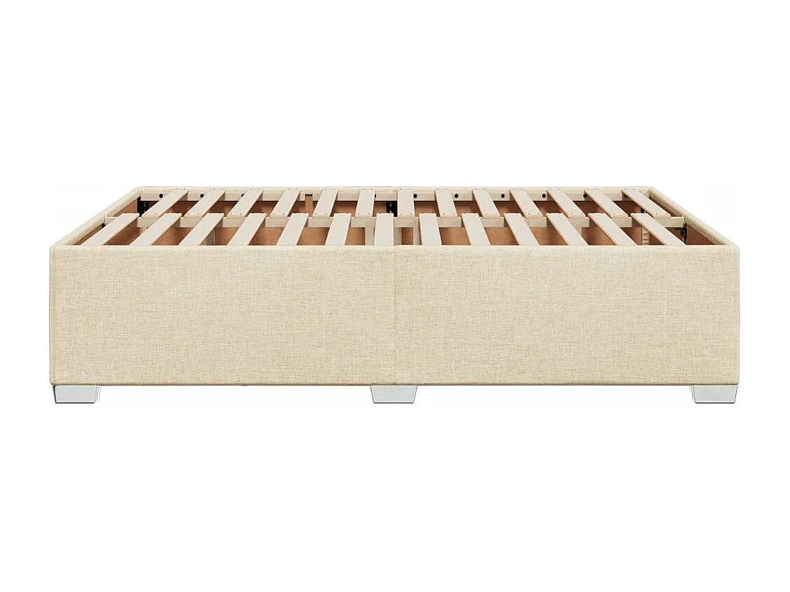 Bettgestell ohne Matratze Creme 160x200 cm Stoff