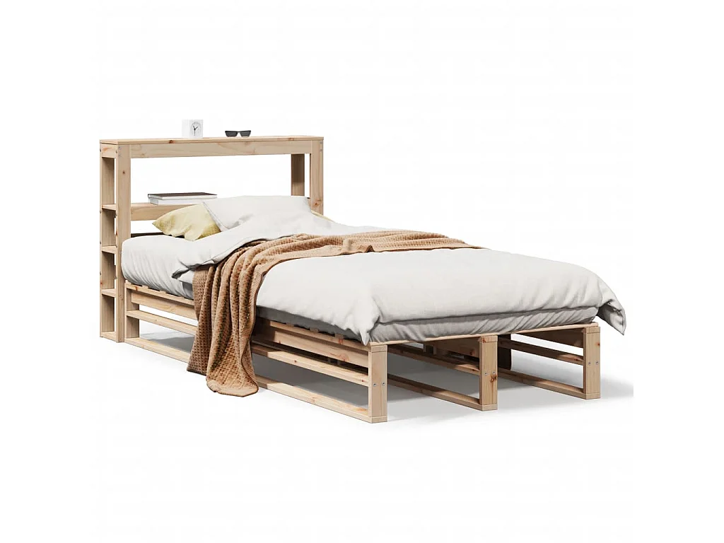 Letto senza Materasso 90x190 cm in Legno Massello di Pino