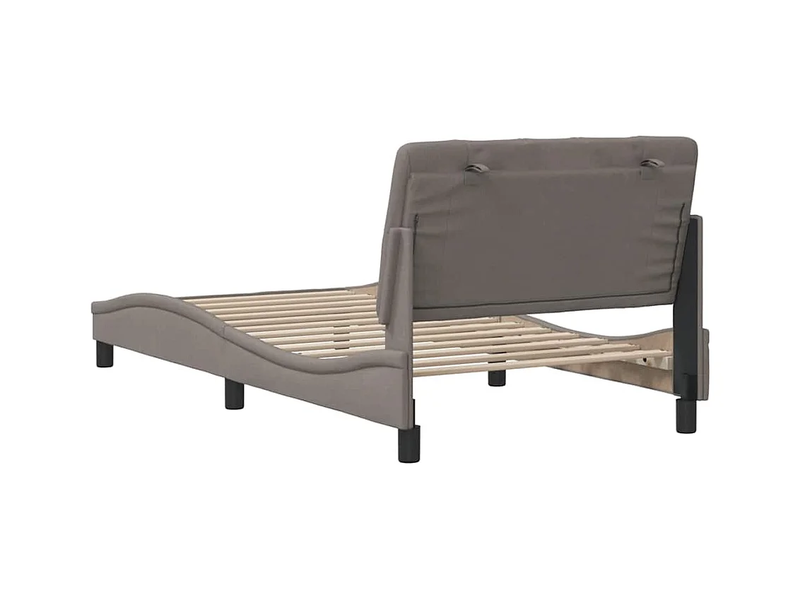 Bettgestell ohne Matratze Taupe 100x200 cm Stoff
