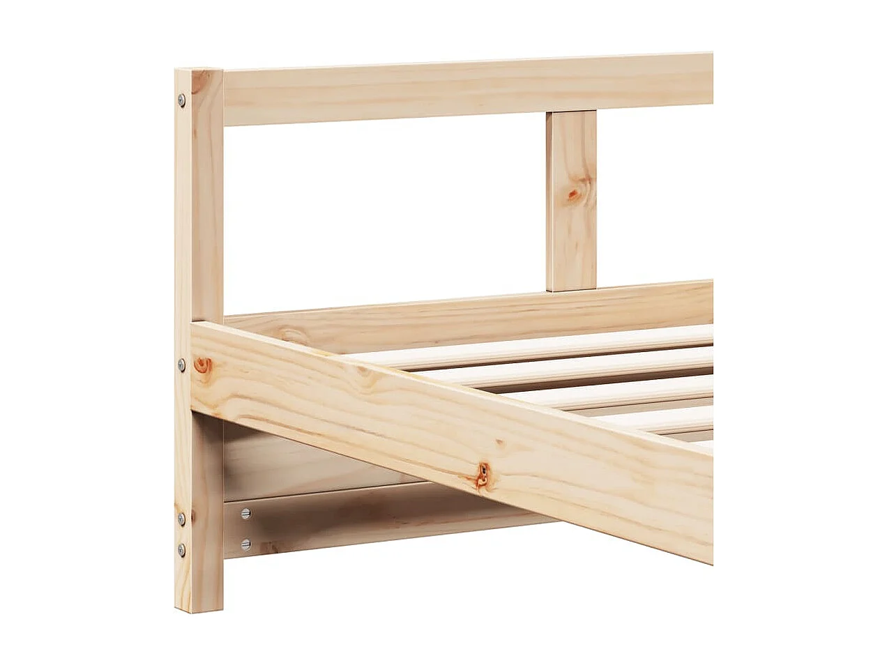 Lit de jour sans matelas naturel 90x200 cm bois pin massif