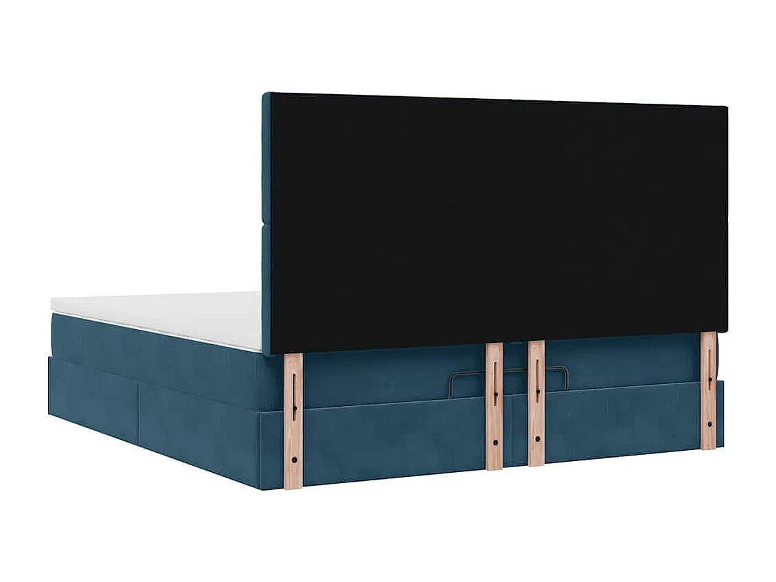 Ottoman bed met matrassen en LED's 160x200cm fluweel